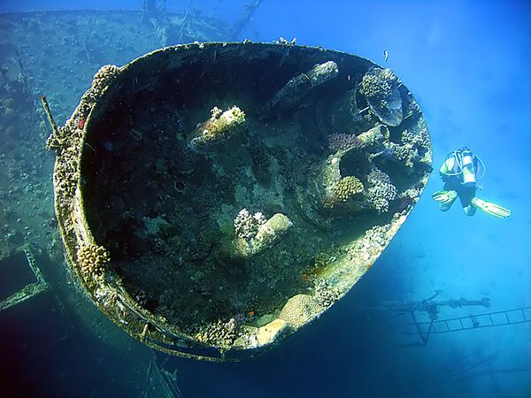 Судно Giannis D, затонувшее на рифе Риф Абу Нухас в Красном море  - Sputnik Грузия