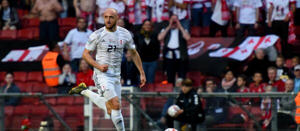 Сборная Грузии по футболу во время матча с командой Дании - Sputnik Грузия