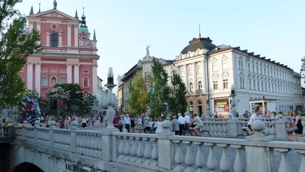 Тройной мост в столице Словении Любляне - Sputnik Грузия