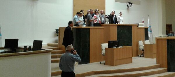 ოპოზიციის აქცია პარლამენტში - Sputnik საქართველო