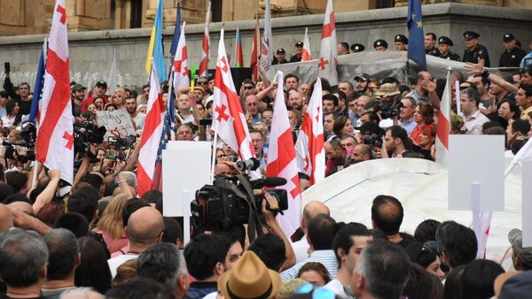 Акция протеста в столице Грузии - Sputnik Грузия