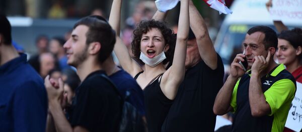 საპროტესტო აქცია საპროტესტო აქცია - Sputnik საქართველო