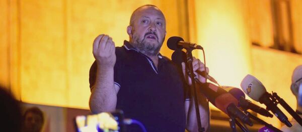 გიორგი მარგველაშვილი საპროტესტო აქციაზე გიორგი მარგველაშვილი საპროტესტო აქციაზე - Sputnik საქართველო