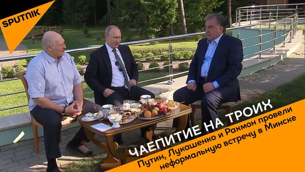 Чаепитие на троих - Путин, Лукашенко и Рахмон провели встречу - Sputnik Грузия