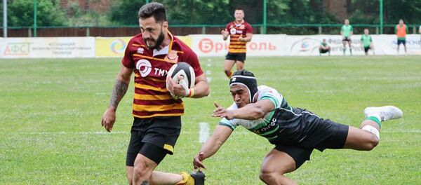 Игрок российского регбийного клуба Слава Реваз Бродзели Игрок российского регбийного клуба Слава Реваз Бродзели - Sputnik Грузия