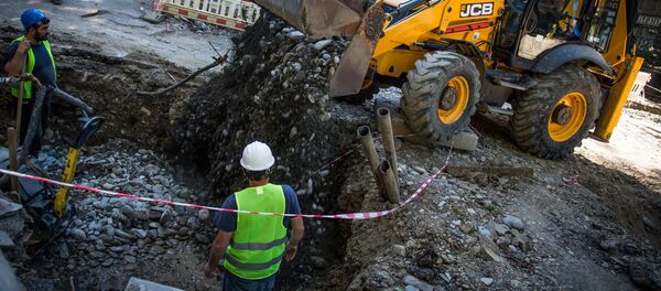 Ремонтные работы на проспекте Чавчавадзе в столице Грузии - Sputnik Грузия