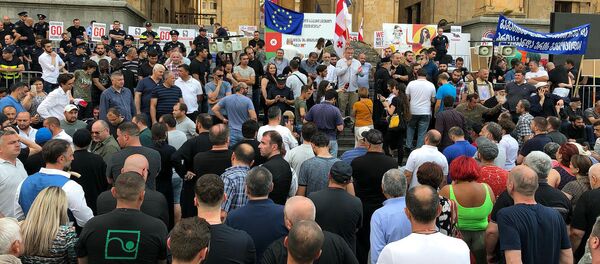 Акция протеста у парламента Грузии. 8 июля 2019 года - Sputnik Грузия