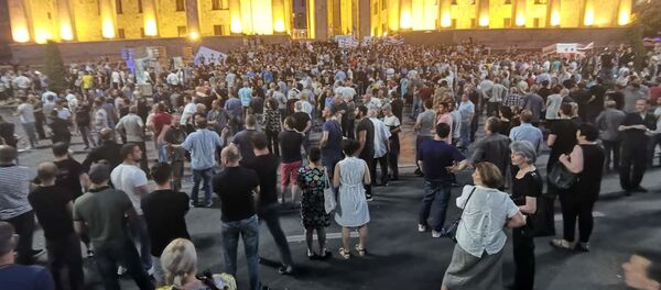 საპროტესტო აქცია რუსთაველის გამზირზე საპროტესტო აქცია რუსთაველის გამზირზე - Sputnik საქართველო