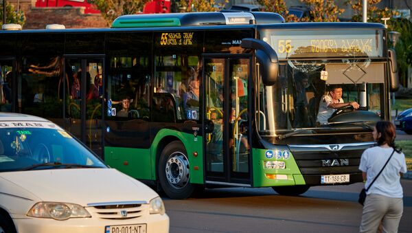 Зеленые пассажирские автобусы MAN - Sputnik Грузия