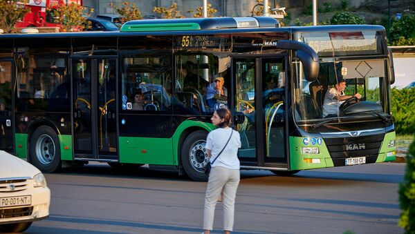Зеленые пассажирские автобусы MAN - Sputnik Грузия
