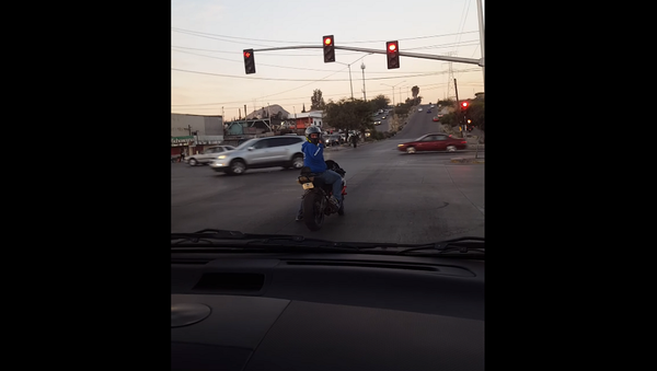Мотоциклист решил выставить себя крутым, но что-то пошло не так – смешное видео - Sputnik Грузия