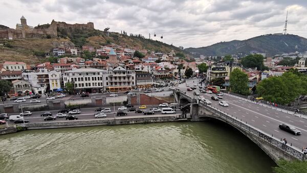 Вид на город Тбилиси - в пасмурную погоду - Sputnik Грузия