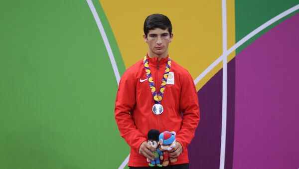 Серебряный призер Европейского юношеского олимпийского фестиваля Ромео Беридзе - Sputnik Грузия