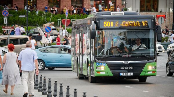 Новые зеленые пассажирские автобусы MAN - Sputnik Грузия