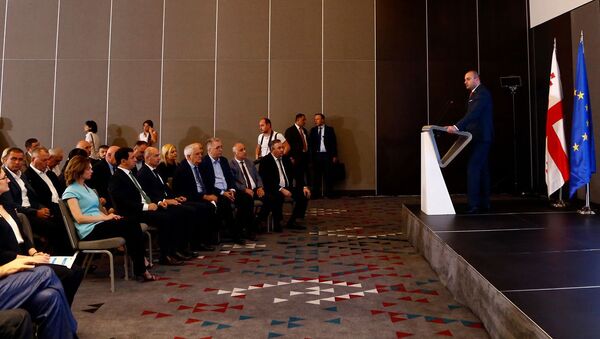 Премьер Грузии Мамука Бахтадзе на мероприятии по случаю Всемирного дня борьбы с гепатитом - Sputnik Грузия