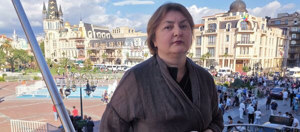 Ада Маршания на митинге в поддержку отношений с Россией в Батуми - Sputnik Грузия