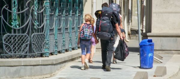 ტურისტები თბილისის ქუჩაში ტურისტები თბილისის ქუჩაში - Sputnik საქართველო