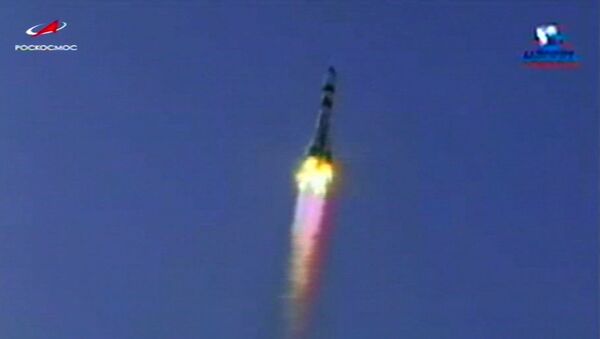 Старт грузового космического корабля “Прогресс МС-12” с Байконура - видео - Sputnik Грузия