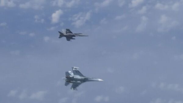 Су-27 оттеснили истребители НАТО от борта Шойгу - видео - Sputnik Грузия