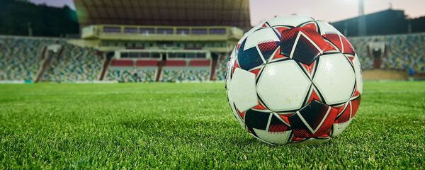 Футбольный мяч на поле стадиона Михаила Месхи - Sputnik Грузия