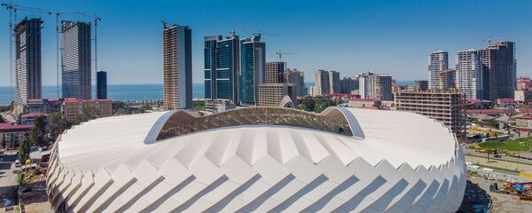 Строительство футбольного стадиона в Батуми Строительство футбольного стадиона в Батуми - Sputnik Грузия