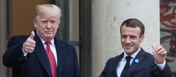 Встреча Э. Макрона и Д. Трампа в Париже - Sputnik Грузия
