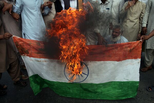 В ходе некоторых акций протестующие даже жгли флаги Индии - Sputnik Грузия