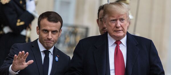 Президенты Франции и США Эммануэль Макрон и Дональд Трамп - Sputnik Грузия