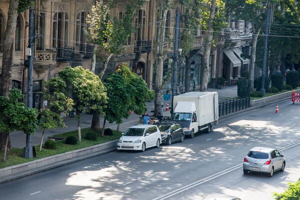 Главный проспект Тбилиси готовится к съемкам Форсажа Главный проспект Тбилиси готовится к съемкам Форсажа - Sputnik Грузия