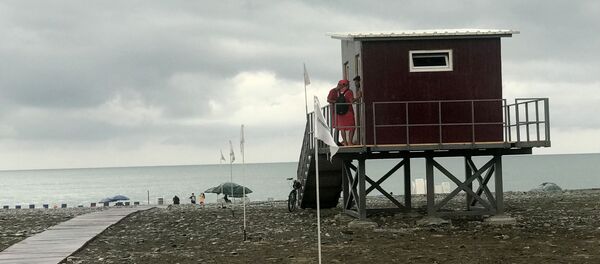 Спасатели на плаже в курортном городе Батуми - Sputnik Грузия