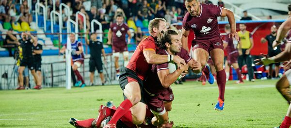 Матч между сборной Грузии по регби и южноафриканским клубом Саутерн Кингз - Sputnik Грузия