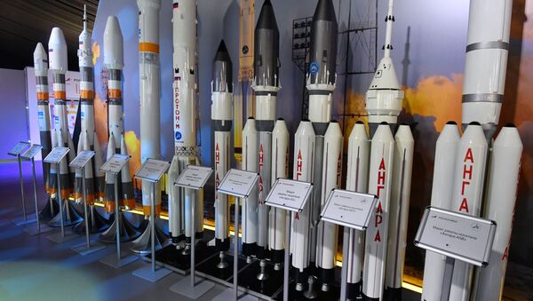Макеты российский ракет-носителей на Международном авиационно-космическом салоне МАКС-2019  - Sputnik Грузия