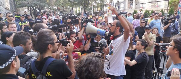 საპროტესტო აქცია პარლამენტთან - Sputnik საქართველო