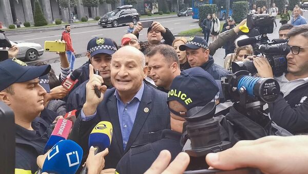 Эмзар Квициани на Акции протеста у парламента Грузии. 8 сентября 2019 - Sputnik Грузия