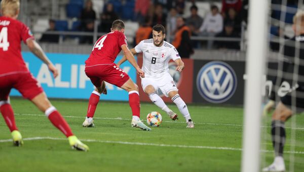 Матч между сборными Грузии и Дании по футболу - Sputnik Грузия