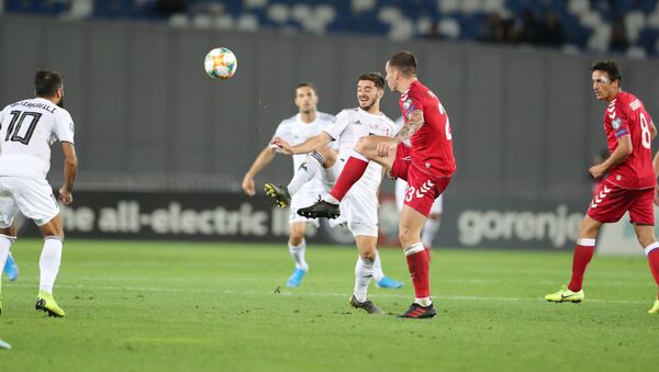 Матч между сборными Грузии и Дании по футболу  - Sputnik Грузия