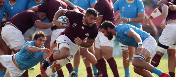 Матч сборных Грузии и Уругвая на Кубке мира по регби Матч сборных Грузии и Уругвая на Кубке мира по регби - Sputnik Грузия