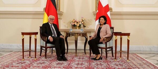 Президенты Германии и Грузии Франк-Вальтер Штайнмайер и Саломе Зурабишвили - Sputnik Грузия