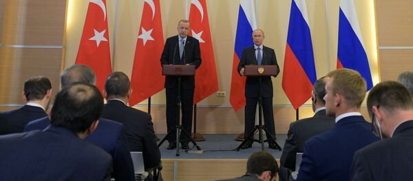 Президент РФ В. Путин встретился с президентом Турции Р. Т. Эрдоганом - Sputnik Грузия