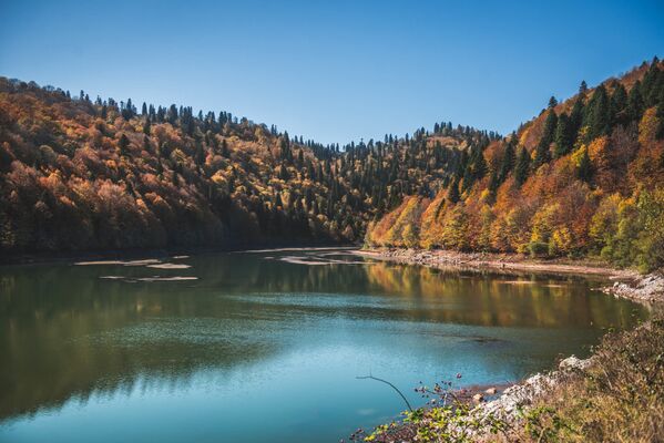 Свежий воздух, глубокие зеленые водопады, альпийские озера и цветущие луга - такая красота никого не оставляет равнодушным
 - Sputnik Грузия