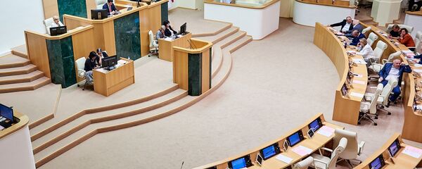 Депутаты в зале заседаний парламента Грузии - Sputnik Грузия