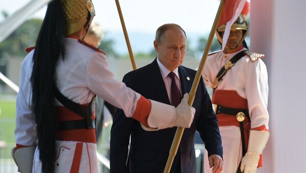 Президент РФ В. Путин на саммите БРИКС в Бразилии - Sputnik Грузия