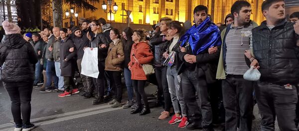 საპროტესტო აქცია საპროტესტო აქცია - Sputnik საქართველო