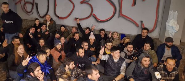 საპროტესტო აქცია საპროტესტო აქცია - Sputnik საქართველო