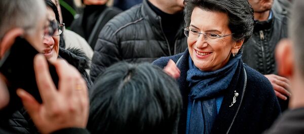 Нино Бурджанадзе на митинге оппозиции - Sputnik Грузия