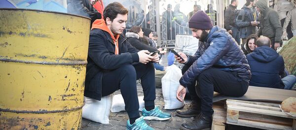 საპროტესტო აქცია რუსთაველზე - Sputnik საქართველო