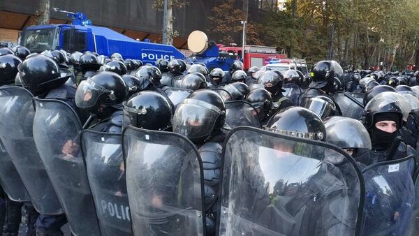 Спецназ на проспекте Руставели. Акция протеста оппозиции 18 ноября - Sputnik Грузия