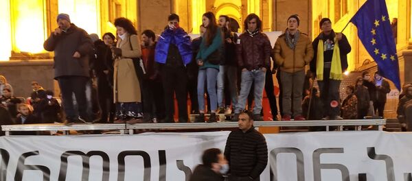 საპროტესტო აქცია პარლამეტთა საპროტესტო აქცია პარლამეტთა - Sputnik საქართველო