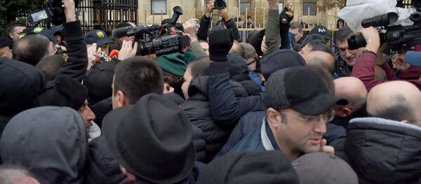 საპროტესტო აქცია კანცელარიასთან - Sputnik საქართველო