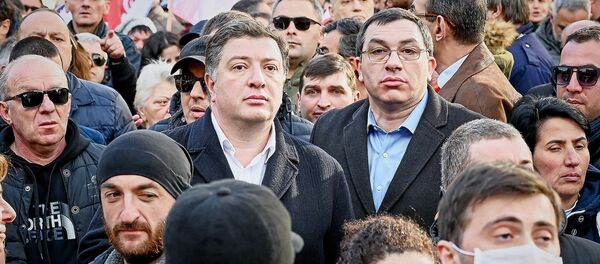 Гиги Угулава и Гига Бокерия на акции протеста оппозиции в столице Грузии, архивное фото Гиги Угулава и Гига Бокерия на акции протеста оппозиции в столице Грузии, архивное фото - Sputnik Грузия
